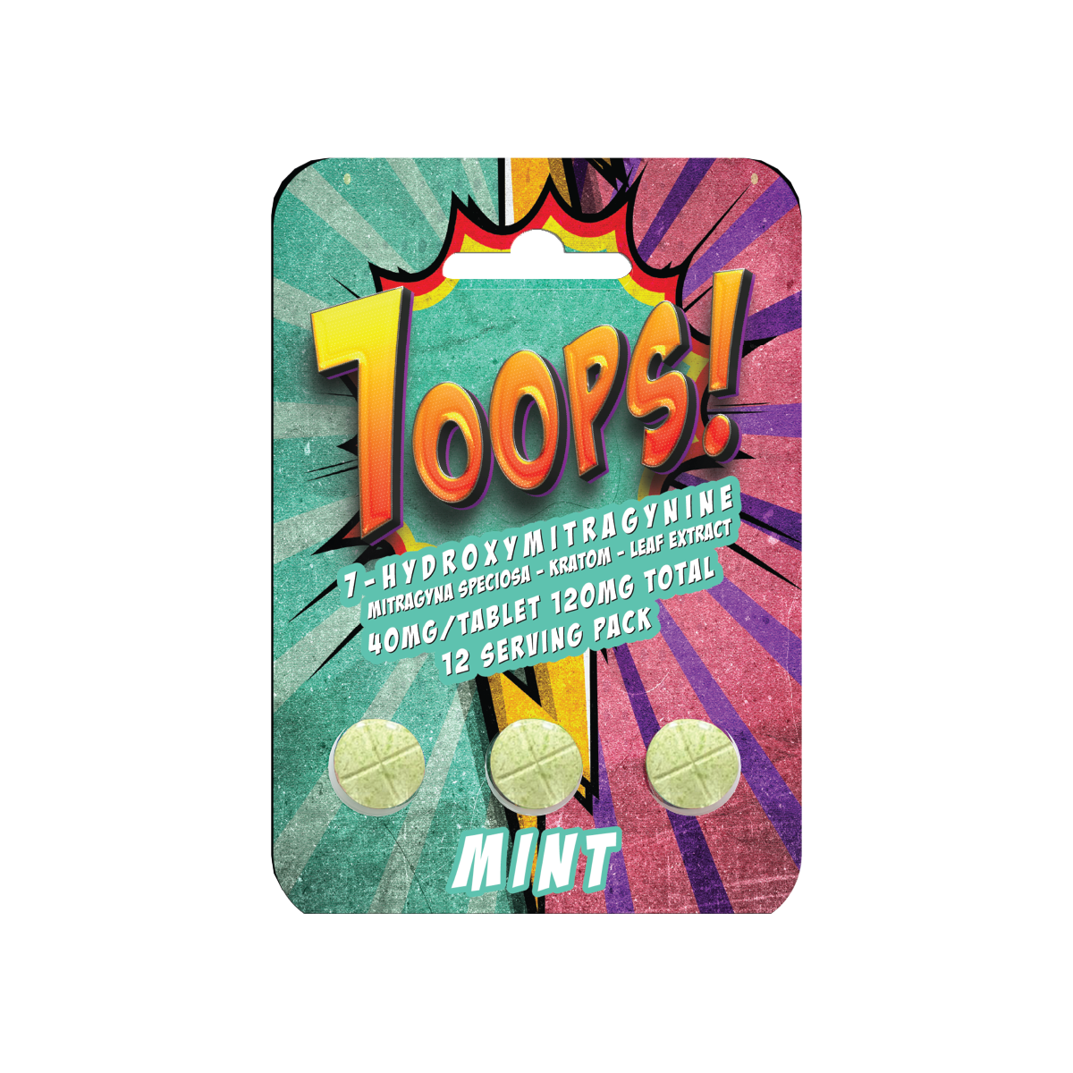 7-HYDROXY | 40MG PER TAB-BLUE RASBERRY