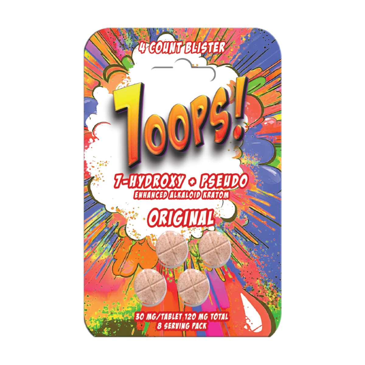 7-HYDROXY + PSEUDO | 30MG PER TAB-BLUE RASBERRY