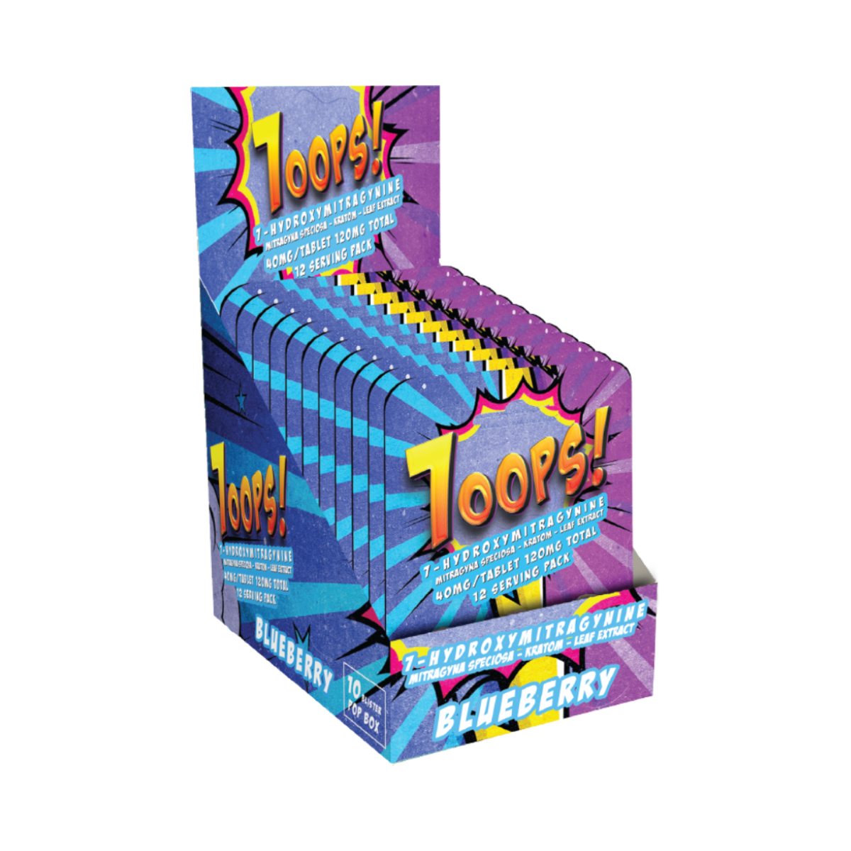 7-HYDROXY | 40MG PER TAB-BLUE RASBERRY