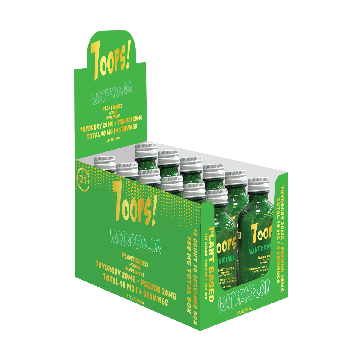 7-HYDROXY 20 MG+ PSEUDO 20MG | 40MG IN TOTAL-STRAWBERRY